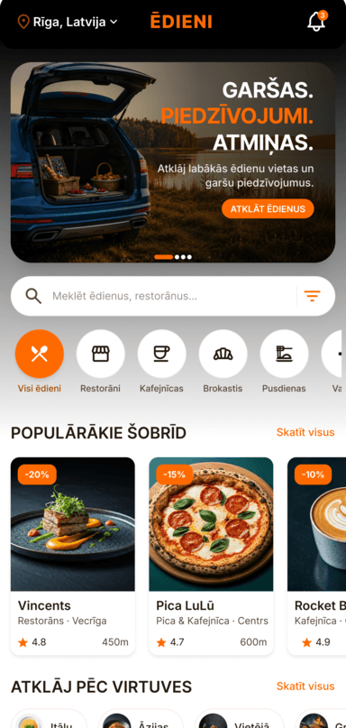 Browse places nearby