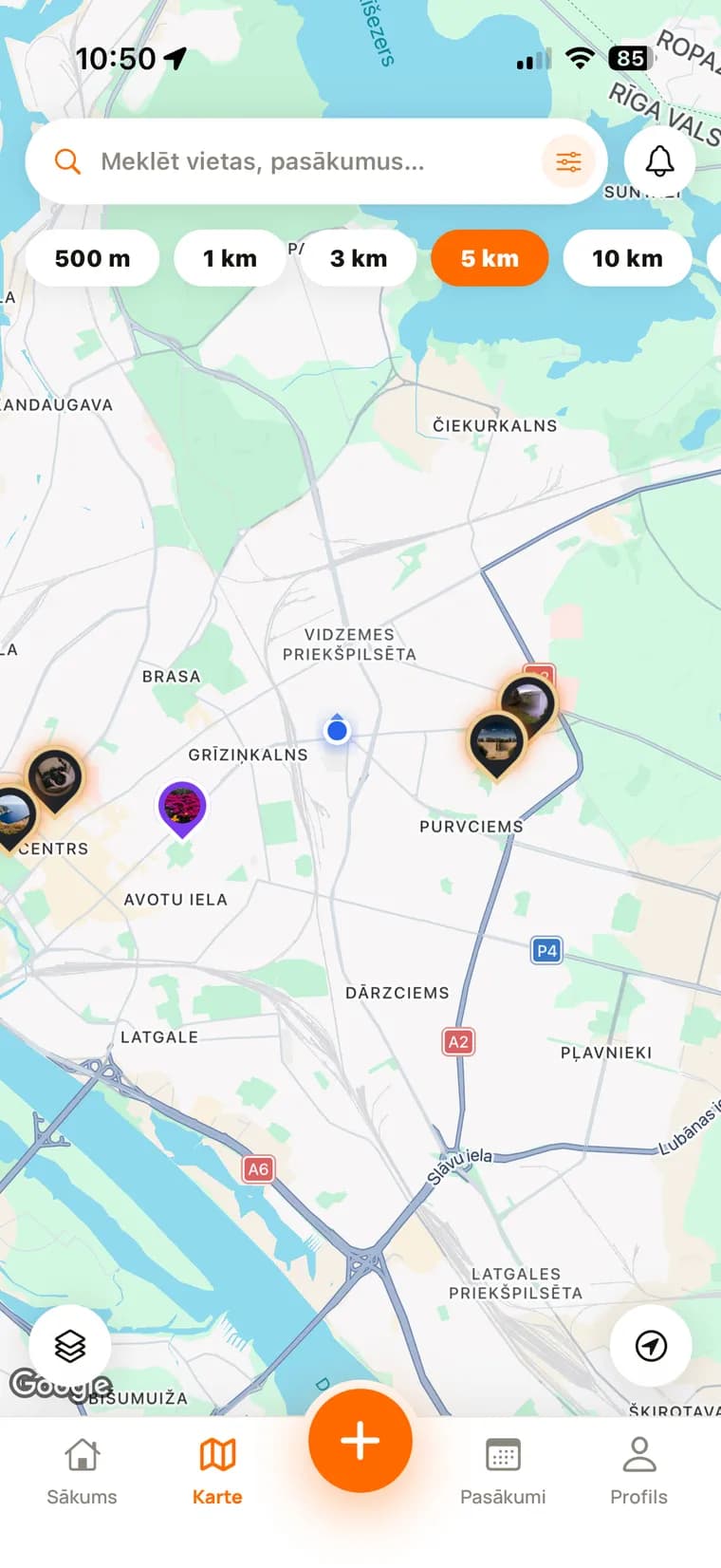 Map search